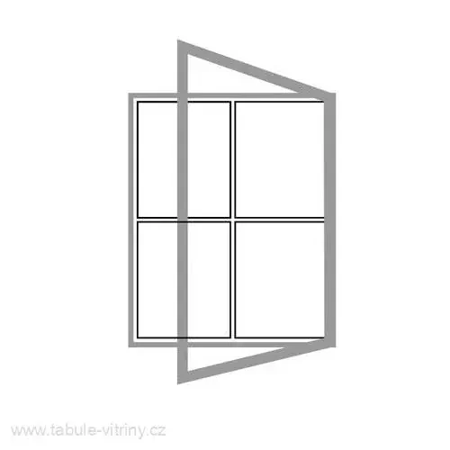 Vitrína H40 4 x A4 boční otvírání se sloupky
