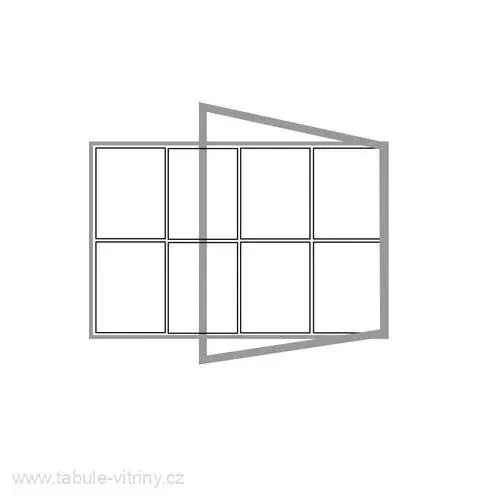Venkovní informační vitrína H40 8×A4 se sloupky