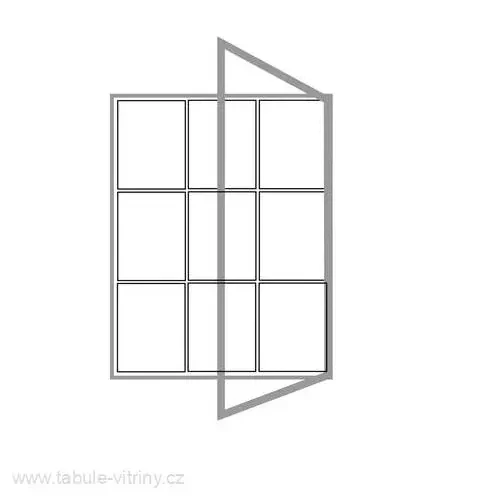 Vitrína H40 9 x A4 boční otvírání se sloupky
