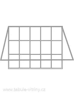 Vitrína H40 15 x A4 boční otvírání se sloupky