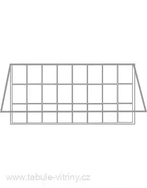 Vitrína H60 24 x A4 výklopná nahoru se sloupky