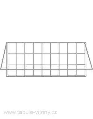 Vitrína H60 27 x A4 výklopná nahoru se sloupky