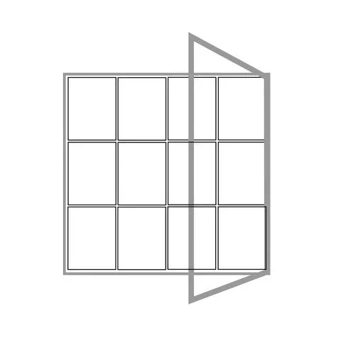 Vitrína H40 12 x A4 boční otvírání se sloupky