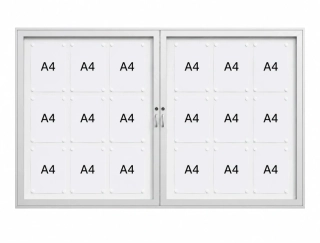 Dvoukřídlá venkovní informační vitrína DH40 18×A4