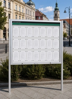 Venkovní informační vitrína H60 21×A4 se sloupky