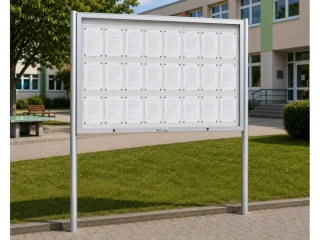 Venkovní informační vitrína H60 24×A4 se sloupky